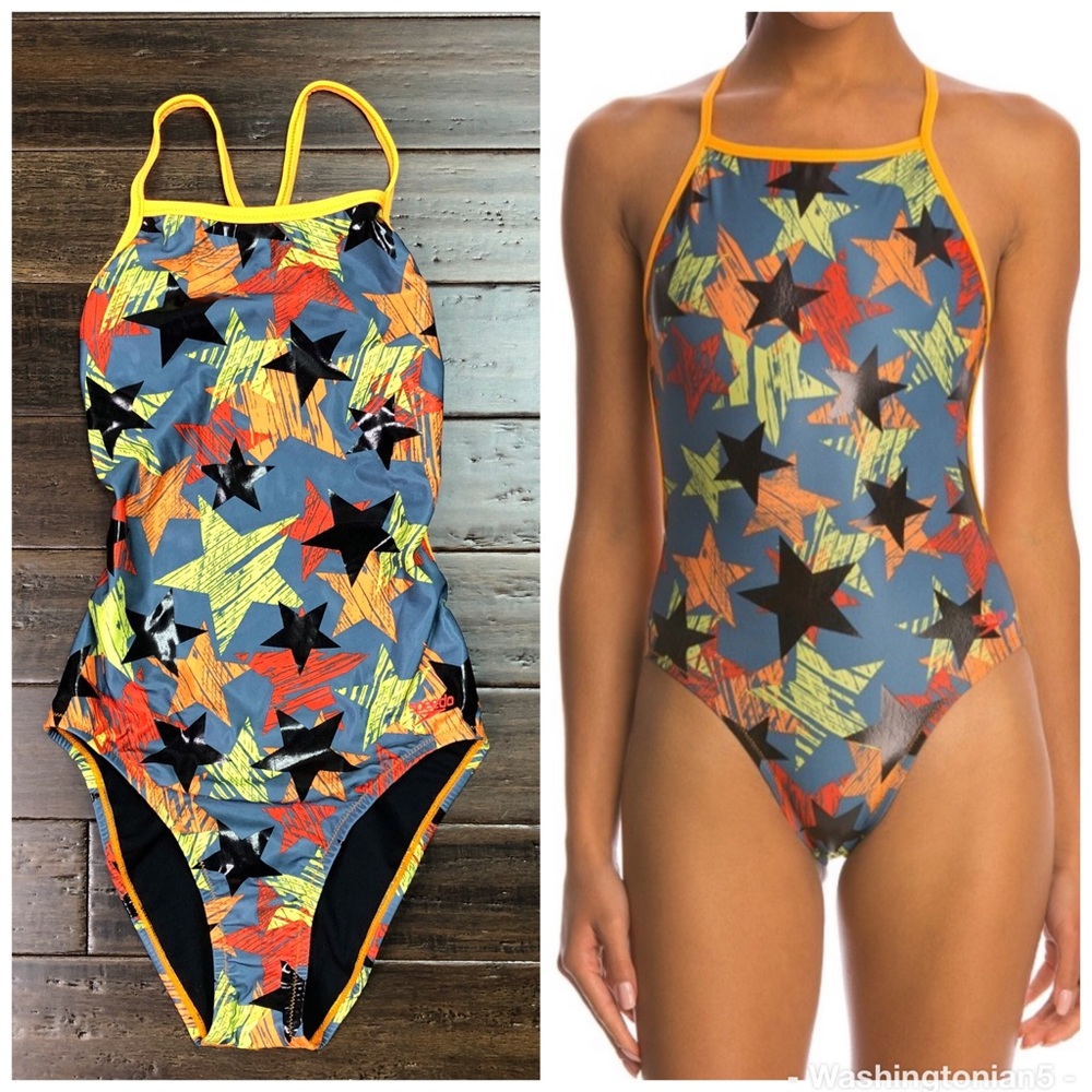 Speedo Star Brite Extreme Back One Piece Swimsuit